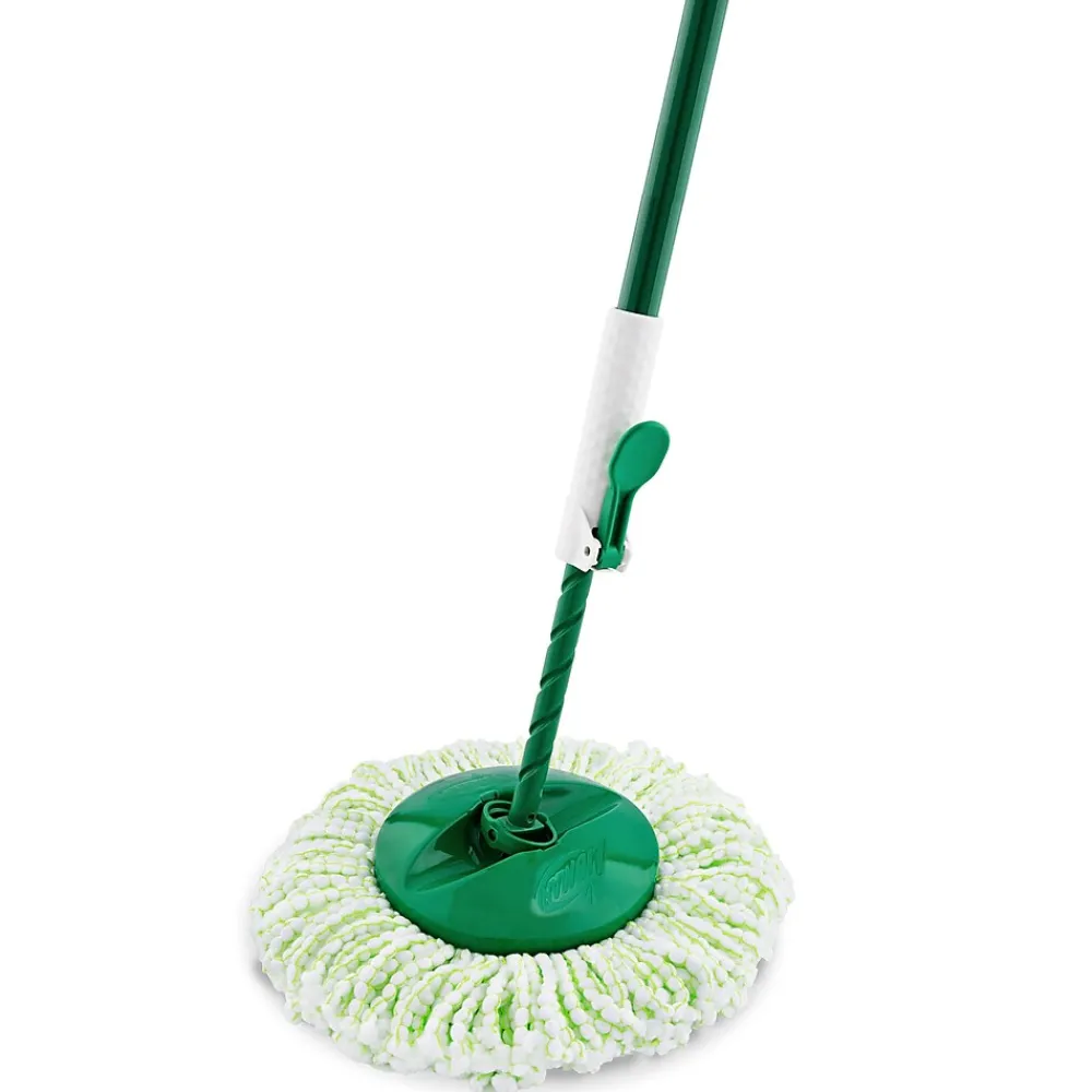 Tornado Microfiber Spin Mop & Bucket, Green/White (1283001)<Libman Clearance