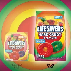 LifeSavers Life Savers 5 Flavors Hard Candy, Party Size, 50 oz., 376 Pieces (WMW28098)