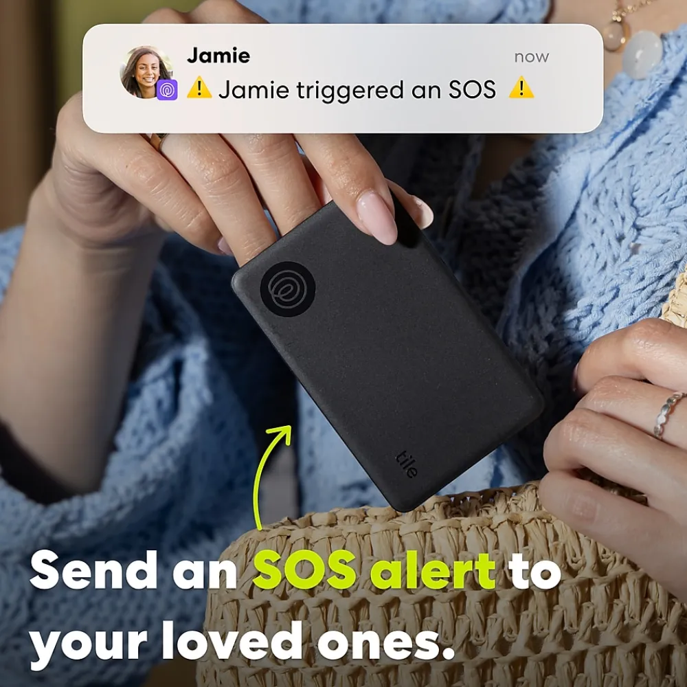 Life360 Tile Slim Bluetooth Tracker, Black (RE-62011)<Tile by Life360 Sale