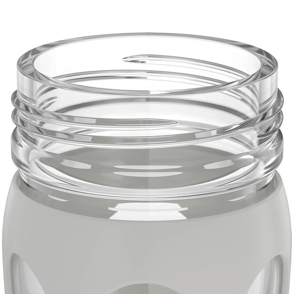 Lifefactory Glass Water Bottle, 22 oz., Cool Gray (LIFLG4321MCG4)