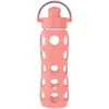 Lifefactory Glass Water Bottle, 22 oz., Cantaloupe (LIFLG4321MCA4)