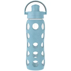 Lifefactory Glass Water Bottle, 22 oz., Denim (LIFLG4321MDE4)