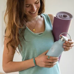 Lifefactory Stainless Steel Double Wall Insulated Water Bottle, 32 oz., Mint (LIFLS365MMI4)