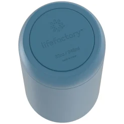 Lifefactory Stainless Steel Double Wall Insulated Water Bottle, 32 oz., Dark Denim (LIFLS365MDD4)