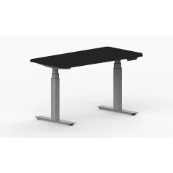 Standing Desks*Life Flo LifeFlo Ergonomics Height Adjustable Desk, 36" W x 24" D x 1 1/8" Thick, Black (LFO-3624-E2-BK)