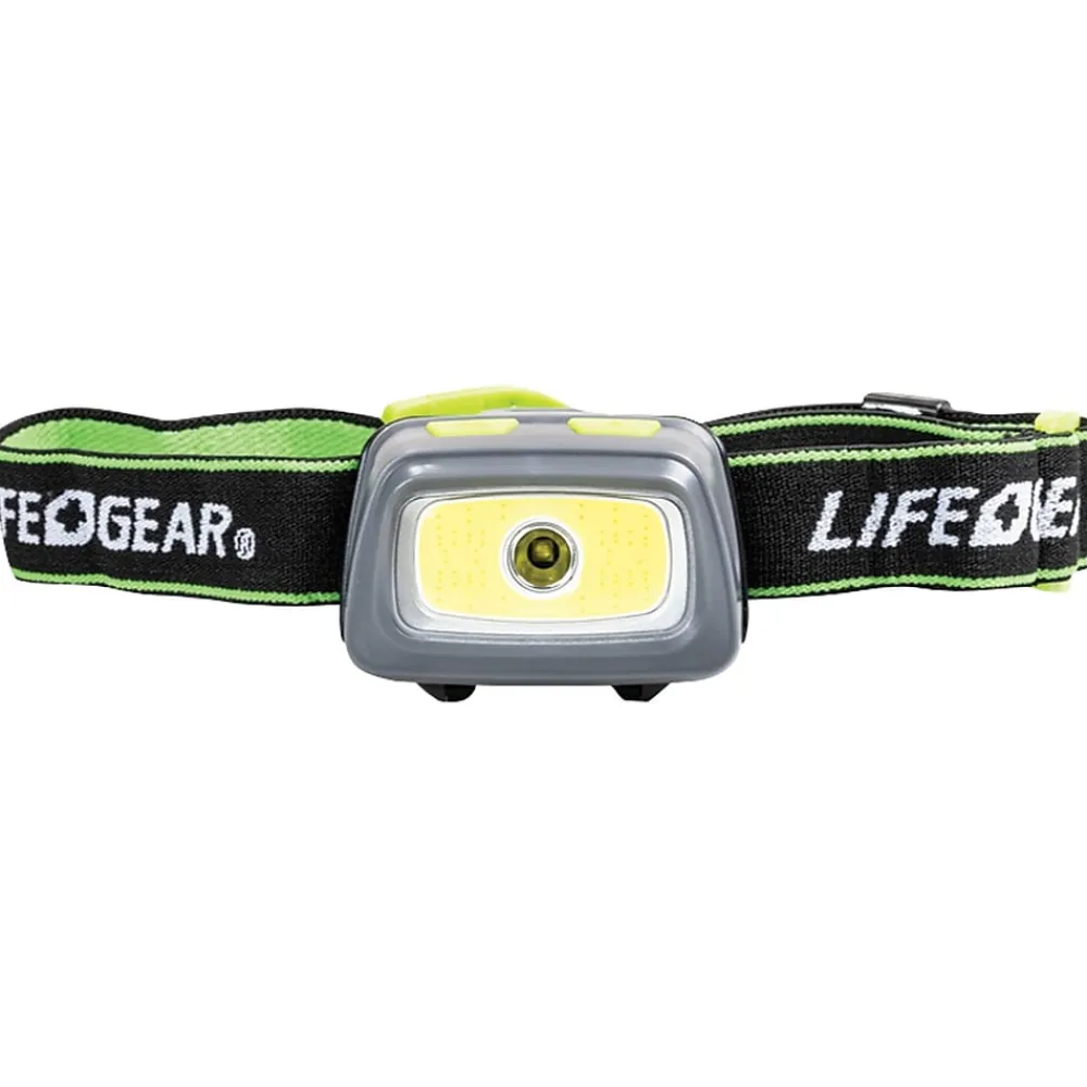 Life+Gear 330-Lumen Spot & Flood COB Headlamp, Gray (41-3912)