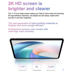 12 Octa Core 8GB Ram 256GB Storage Android 14 Tablet with Pen Stylus<Linsay