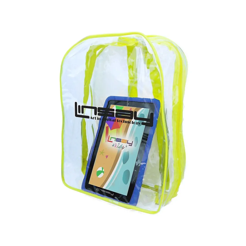 7" Tablet with Blue Kids' Defender Case & Backpack, WiFi, 2GB RAM, 64GB Storage, Android 13, Blue (F-7XHDKIDSBAGB)<Linsay Hot