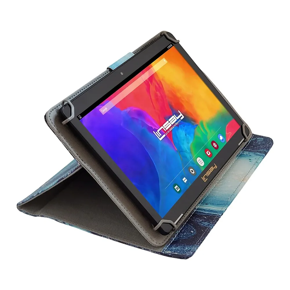10.1" Tablet with Ocean Marble Case, 2GB RAM, 64GB Storage, Android 13, Black (F10IPCMO)<Linsay Hot
