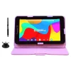 7" Tablet with Pop-Up Holder, Stylus & Pink Leather Case, WiFi, 2GB RAM, 64GB Storage, Android 13 (F7UHDBCLPINKP)<Linsay Best