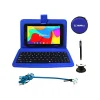 7" Tablet with Pop-Up Holder, Stylus, Earphones, Blue Leather Case, WiFi, 2GB RAM, 64GB Storage, Android 13 (F7UHDBKBP)<Linsay Discount
