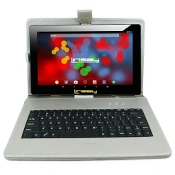 F10 Series 10.1" Tablet, WiFi, 2GB RAM, 64GB Storage, Android 13, Black w/Silver Keyboard (F10XIPSBDS)<Linsay Outlet