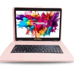Octa Core 10.1" Tablet, 4GB RAM, 128GB Storage, Android 13, Bundled with Pink Style Keyboard and Stylus Pen<Linsay Online