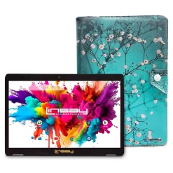 Octa Core 10.1" Tablet, 4GB RAM, 128GB Storage, Android 13, Bundled with Flowers Marble Case and Stylus Pen<Linsay Hot