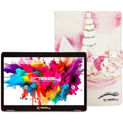 Octa Core 10.1" Tablet, 4GB RAM, 128GB Storage, Android 13, Bundled with Unicorn Shape Case and Stylus Pen<Linsay Clearance
