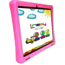 Octa Core 10.1" Tablet, 4GB RAM, 128GB Storage, Android 13, Bundled with Pink Kids Case<Linsay