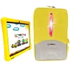 Octa Core 10.1" Tablet, 4GB RAM, 128GB Storage, Android 13, Bundled with Yellow Kids Case, Earphones, LED Backpack<Linsay New