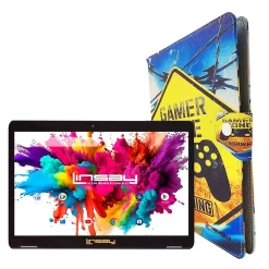 Octa Core 10.1" Tablet, 4GB RAM, 128GB Storage, Android 13, Bundled with Gamer Shape Case and Stylus Pen<Linsay Discount