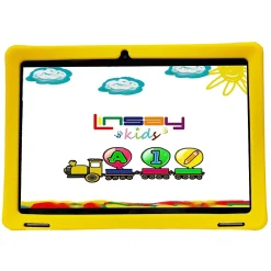 Octa Core 10.1" Tablet, 4GB RAM, 128GB Storage, Android 13, Bundled with Yellow Kids Defender Case and Stylus Pen<Linsay Sale