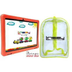 Octa Core 10.1" Tablet, 4GB RAM, 128GB Storage, Android 13, Bundled with Red Kids Case, Backpack and Stylus Pen<Linsay Best