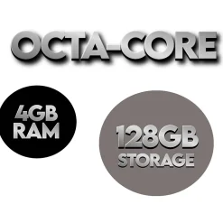 10.1"OCTA CORE Android 13 Tablet Bundle with Blue Kids Defender Case and Backpack, 128GB, Blue (F10IPGKIDSBLUBA)<Linsay Discount