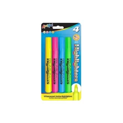 Highlighters|Liqui-Mark Brite Spots Tank Highlighters, Chisel Tip, Assorted Colors, 4/Pack (41580)