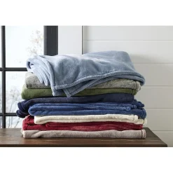 Wicked Plush Throw, Bayside Blue Heather, Large (1000199243)<L.L.Bean Sale