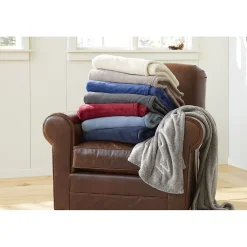 Wicked Plush Throw, Large, Cadet Blue (1000056985)<L.L.Bean Discount