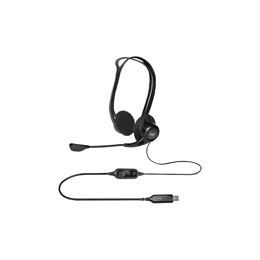 Clearance Logitech 960 Stereo Headset, Over-the-Head, Black (981-000836)