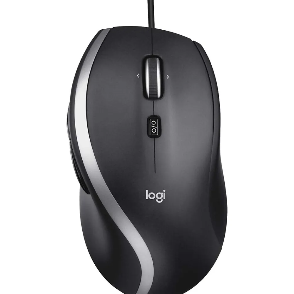 Sale Logitech Advanced Ergonomic Ambidextrous Optical USB Mouse, Black (910-007476)