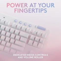 Hot Logitech Aurora G713 Ergonomic Mechanical Gaming Keyboard, White Mist (920-010413)