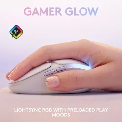 Sale Logitech Aurora G705 Wireless Optical Gaming Mouse, White Mist (910-006365)