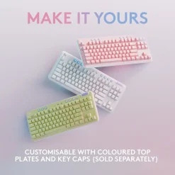 Clearance Logitech Aurora G715 Wireless Ergonomic Gaming Keyboard, White Mist (920-010453)