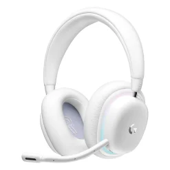 Aurora Wireless Gaming Over-Ear Headphones, Bluetooth, White Mist (981-001082)<Logitech Outlet