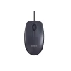 Clearance Logitech B100 Wired Ambidextrous Optical USB Mouse, Black (910-001439)