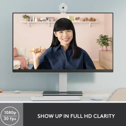 Logitech Brio 300 Full HD 1080p Webcam, 2 Megapixels, Off-White (960-001441)