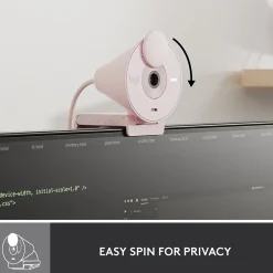 Outlet Logitech Brio 300 Full HD 1080p Webcam, 2 Megapixels, Rose (960-001447)