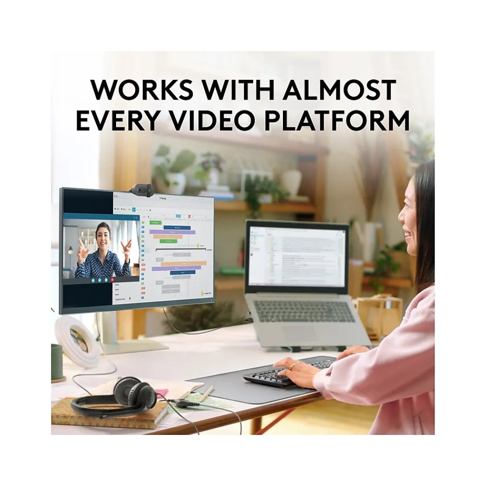 Sale Logitech Brio 100 Full HD 1080p Webcam, 2 Megapixels, Graphite (960-001580)