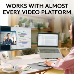 Sale Logitech Brio 100 HD 1080p Webcam, 2 Megapixels, (960-001616) Off-White