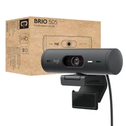 Best Logitech Brio 505 HD 1080p Webcam, 4 Megapixels, Graphite (960-001522)