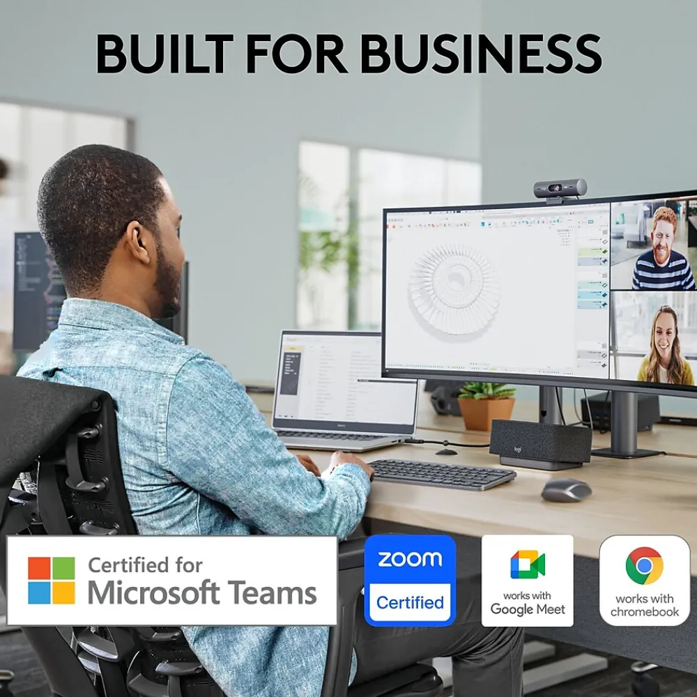 Best Logitech Brio 505 HD 1080p Webcam, 4 Megapixels, Graphite (960-001522)