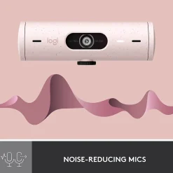 New Logitech Brio 500 HD Webcam, 4 Megapixels, Rose (960-001432)