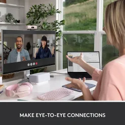 New Logitech Brio 500 HD Webcam, 4 Megapixels, Rose (960-001432)