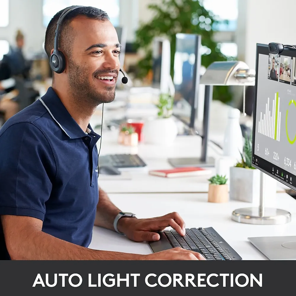 Sale Logitech C270 HD Webcam with Noise-Reducing Mics for Video Calls