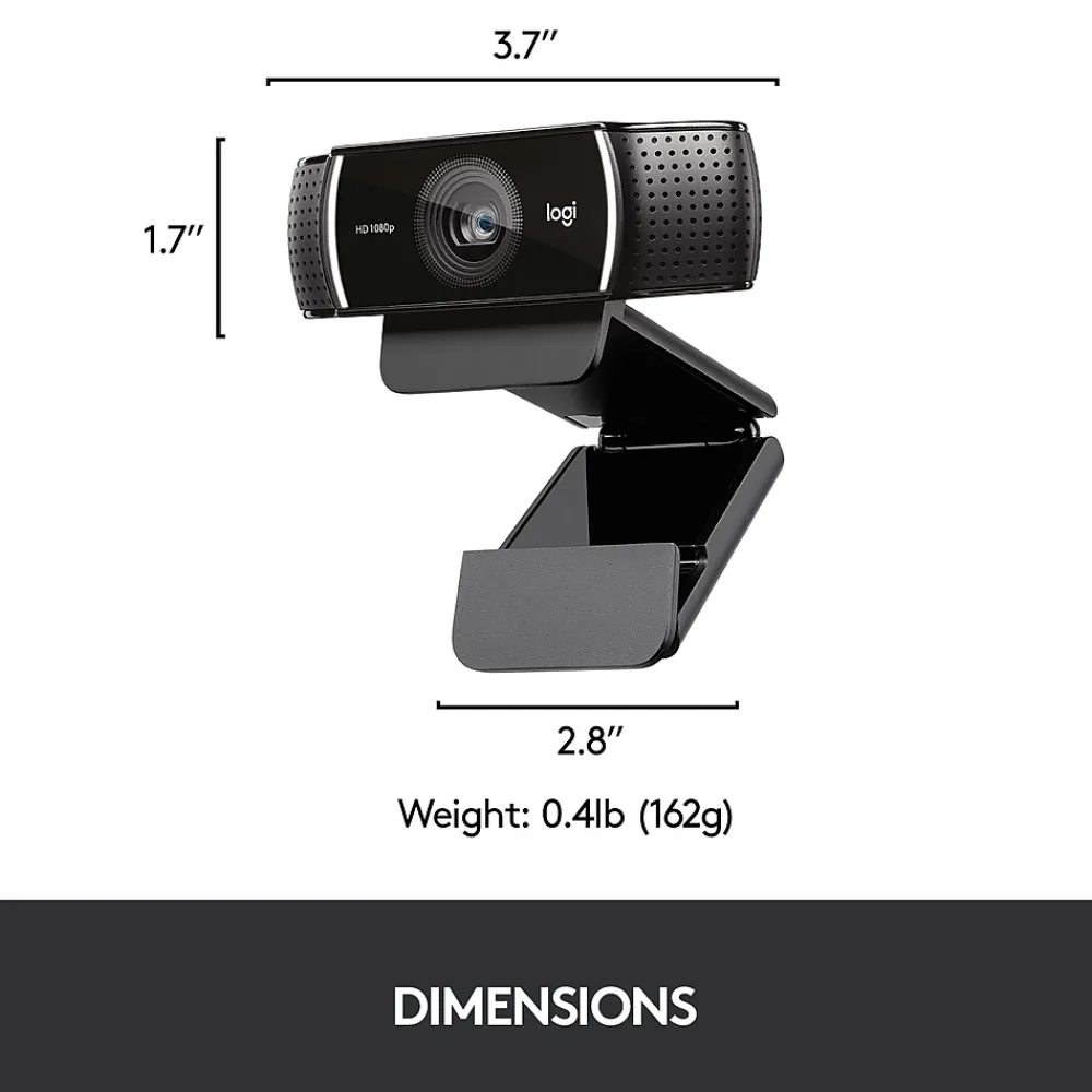 Best Logitech C922 Pro Stream Webcam 1080P Camera for HD Video Streaming, Black (960-001087)