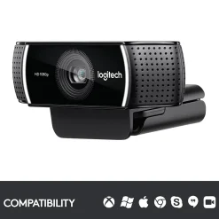 Best Logitech C922 Pro Stream Webcam 1080P Camera for HD Video Streaming, Black (960-001087)