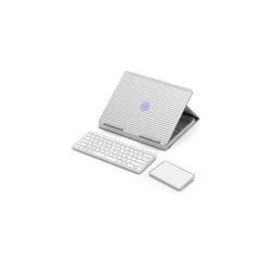 Casa Pop-Up Desk Work From Home Kit: Laptop Stand, Keyboard, Touchpad & Storage, Nordic Calm (920-011238)<Logitech Online