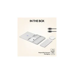 Casa Pop-Up Desk Work From Home Kit: Laptop Stand, Keyboard, Touchpad & Storage, Nordic Calm (920-011238)<Logitech Online