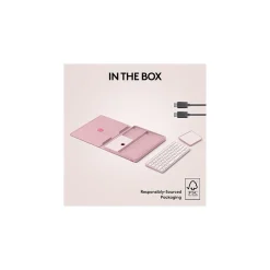 Casa Pop-Up Desk Work From Home Kit: Laptop Stand, Keyboard, Touchpad & Storage, Bohemian Blush (920-011237)<Logitech New