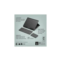 Casa Pop-Up Desk Work From Home Kit: Laptop Stand, Keyboard, Touchpad & Storage, Classic Chic (920-011236)<Logitech Online